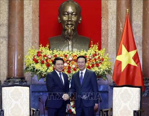 Chủ tịch nước Võ Văn Thưởng tiếp Phó thủ tướng, Bộ trưởng Ngoại giao Lào 